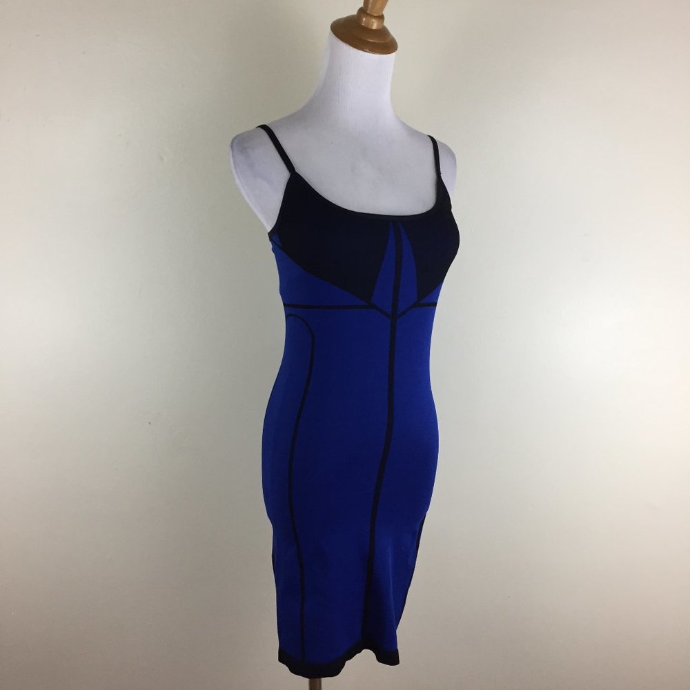 BEBE Very Stretchy Print Nylon Blend Fitted Dress